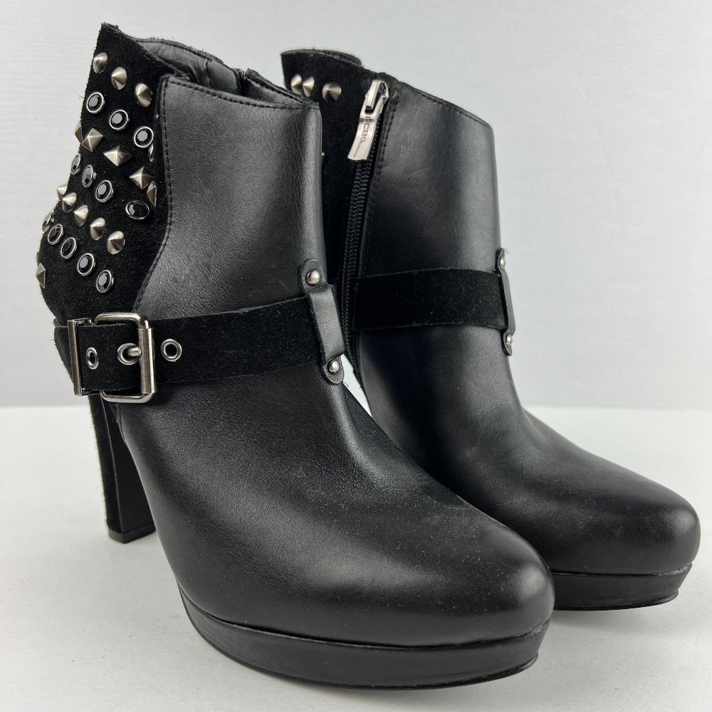 BCBGeneration BG-Sparta Women's Embellished Leather & Suede Boot Sz 8.5M